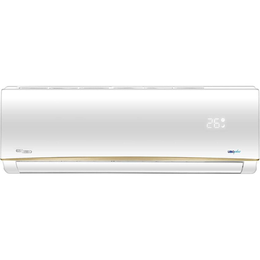 مكيف اسبليت سوبر جينرال جداري م/KSGS243GER حار بارد قدرة 21000 وحدة , أونو , ريش ذهبية , مكثف نحاس , نظام التربو