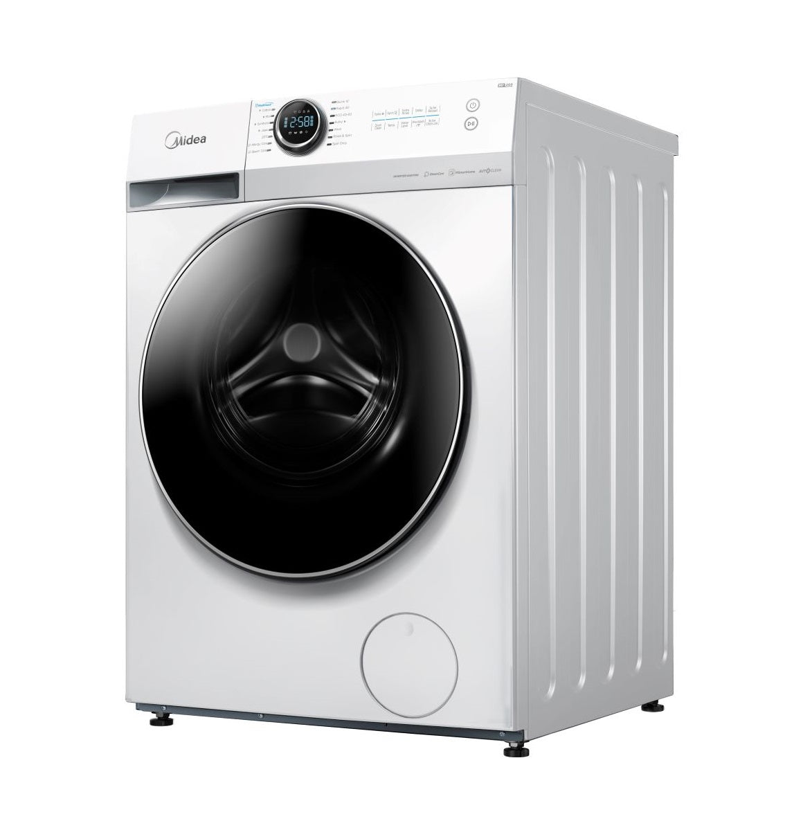 ميديا غسالة فتحة امامية، 10كجم، 14برنامج، تنشيف 75%، عناية بالبخار، غسيل سريع، 1400 دورة في الدقيقة، انفيرتر، واي فاي، 220/240 فولت، 50/60 هيرتز، لون ابيض باب اسود - MF200W100W1WSA