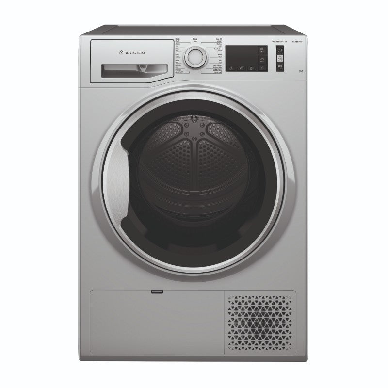 أريستون غسالة منزلية اتوماتيك، تعبئة امامية، 9 كجم، 15 برنامج، بولندي، فضي - NTSM119X2SSK60Hz