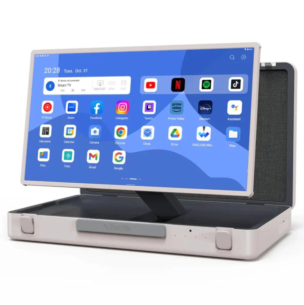شاشة متنقلة بتصميم حقيبة محمولة ببطارية تكتيك 27 بوصة 6800 مللي أمبير Taktik Briefcase Smart Screen