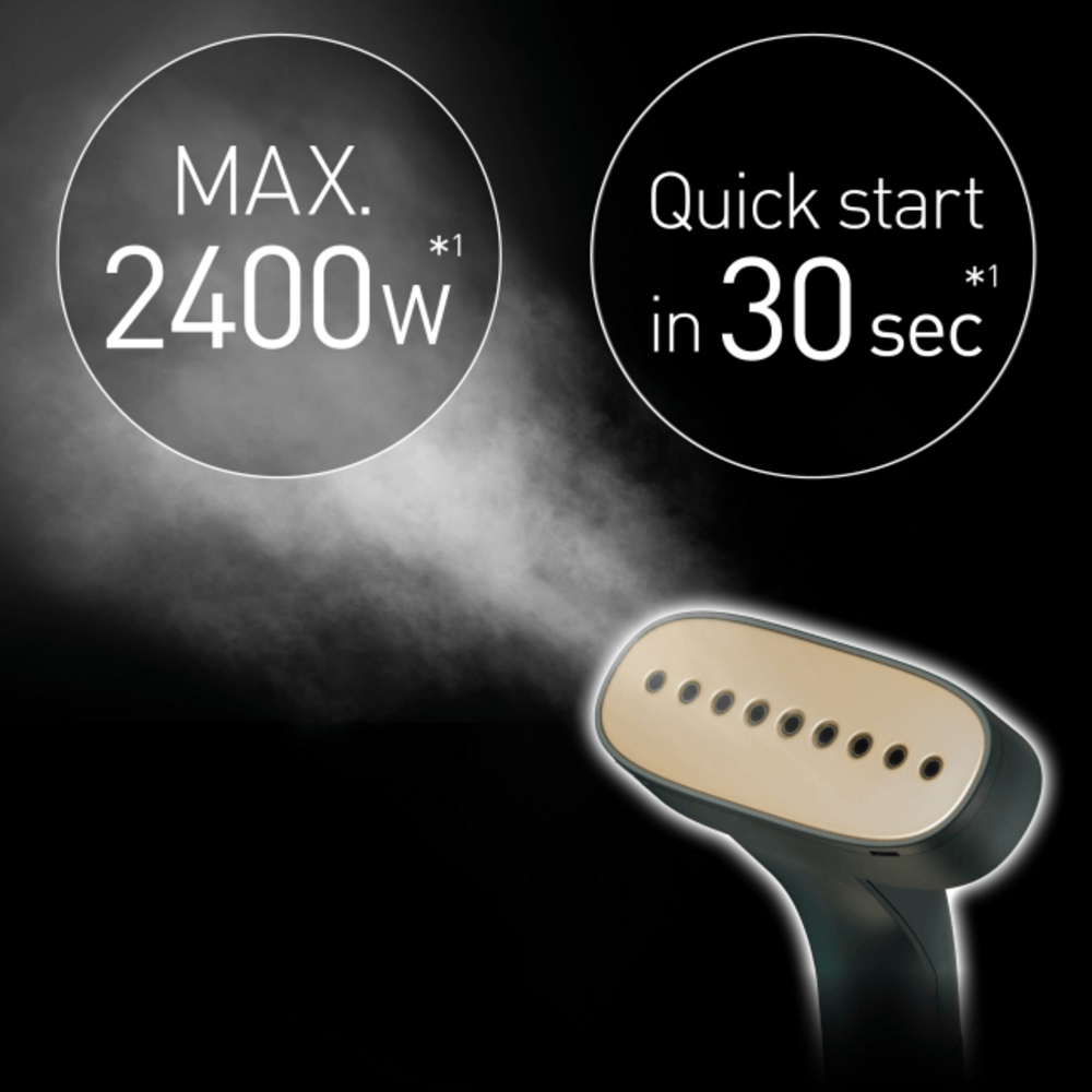 باناسونيك كاوية عامودية , قدرة قصوى 2400 واط, 3 لتر, مع شماعة قابلة للتمدد لإزالة التجاعيد بسرعة, أخضر غامق - NI-GWG090GTH