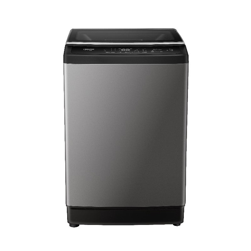 هايسنس غسالة ملابس تعبئة علوية 7 كجم, خاصية تنظيف الحوض, شطف اضافي, رمادي - WT3J723UT