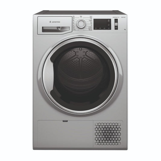 أريستون غسالة منزلية اتوماتيك، تعبئة امامية، 9 كجم، 15 برنامج، بولندي، فضي - NTSM119X2SSK60Hz