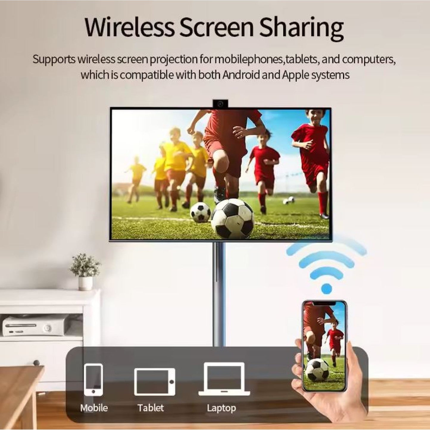 شاشة متنقلة اندرويد لمس ذكية تكتك مع ستاند كاميرا 32 بوصة Taktik Portable Smart Screen 1080p Rotatable Touch Screen
