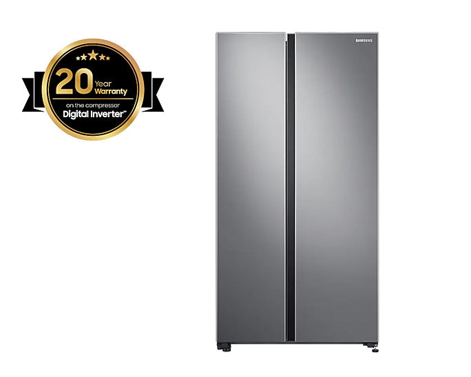 ثلاجة سامسونج بابين 22.9 قدم، 647 لتر، صناعة صينية، فضي - RS62R5001M9C